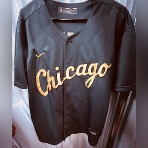 Chicago Black and Gold Jersey white Sox